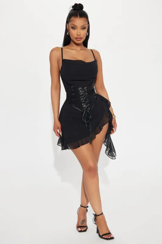 Ravenette Mesh Mini Dress - Black sold by Fashion Nova
