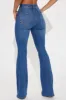 The Right Stuff Stretch Ripped Flare Jeans - Dark Wash sold by Fashion Nova