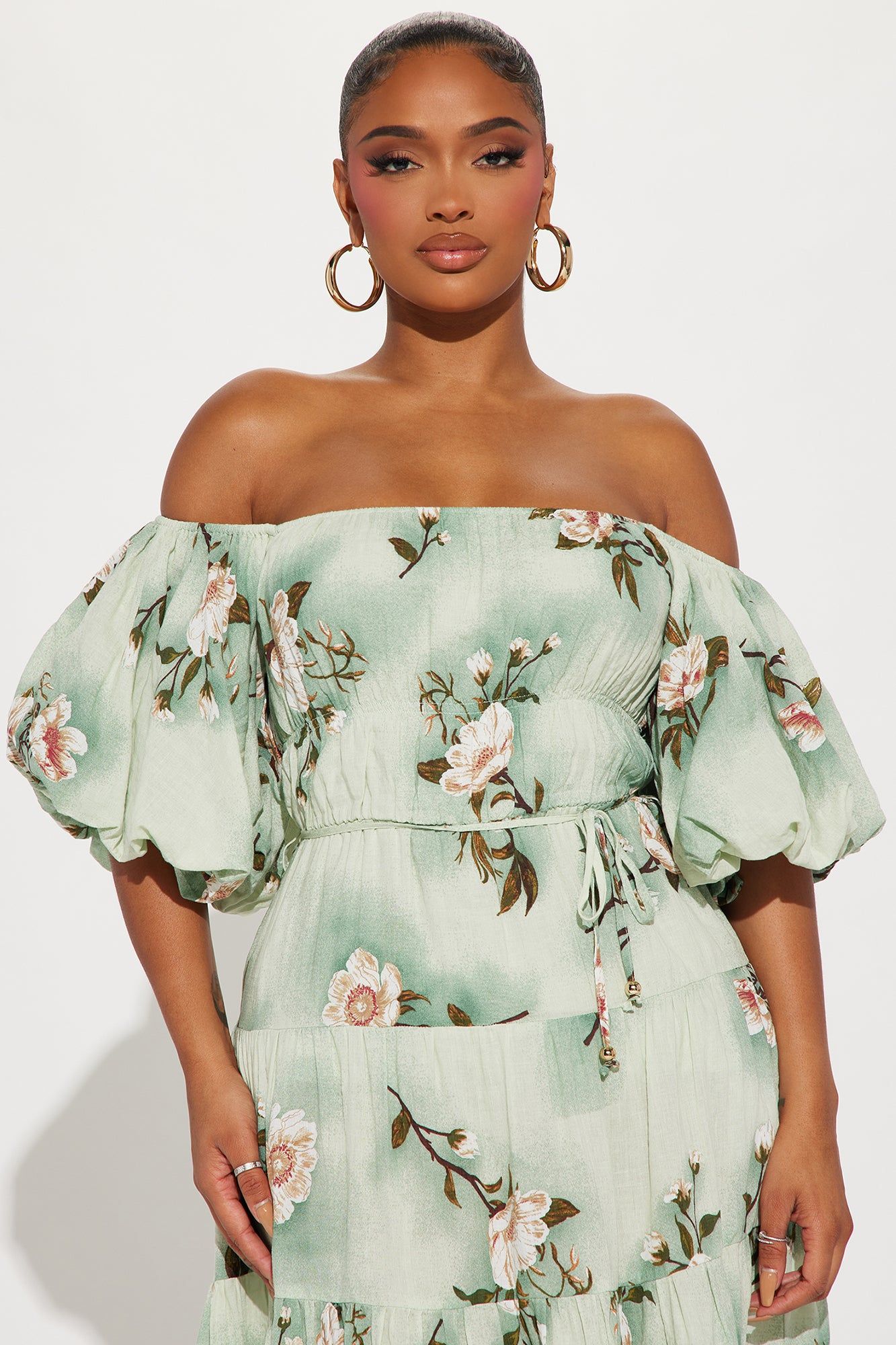 Magnolia Tiered Midi Dress - Sage sold by Fashion Nova product image thumbnail 2