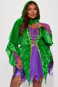 Saucy Witch 2 Piece Costume Set - Purple/Green sold by Fashion Nova
