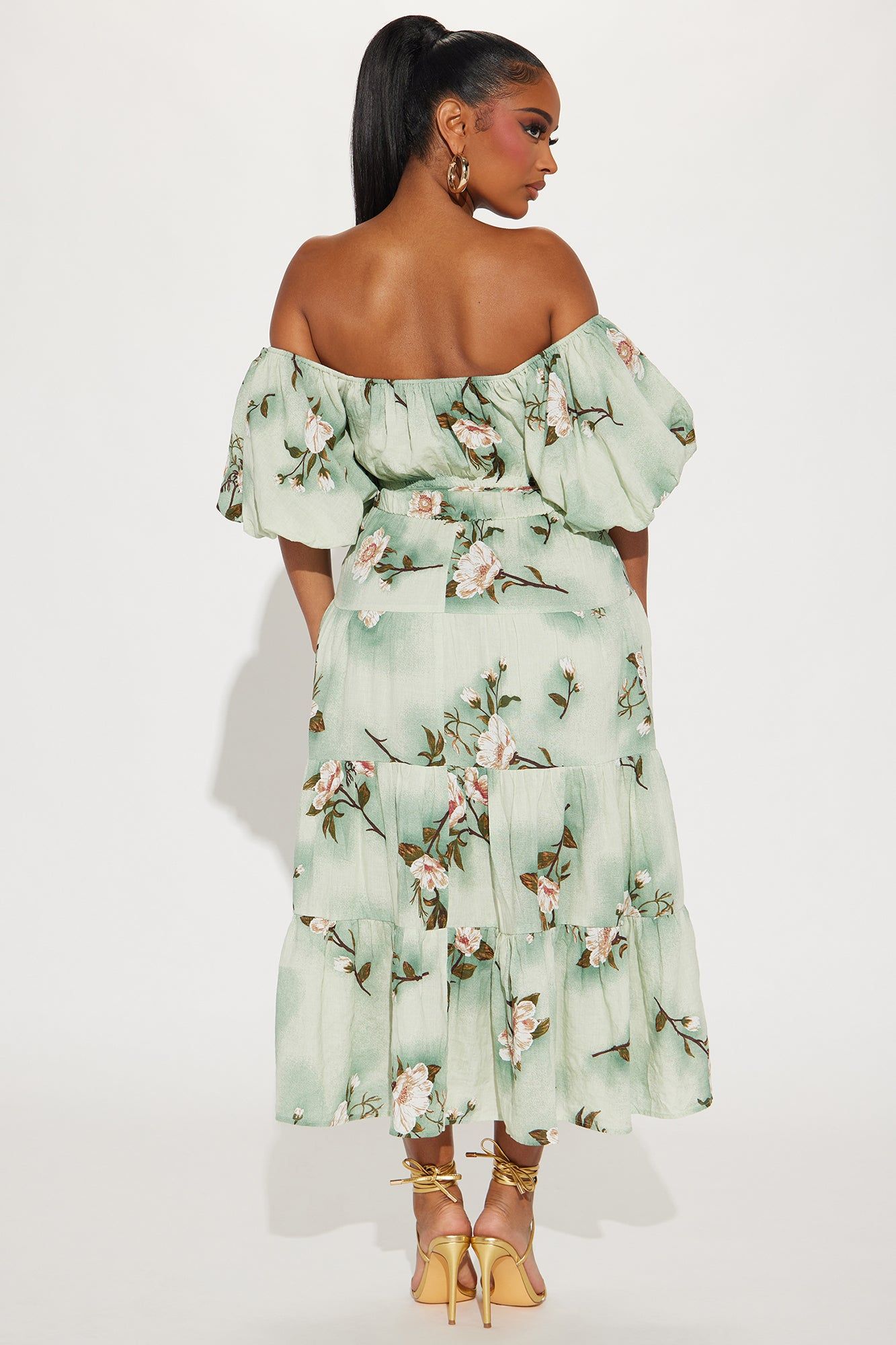 Magnolia Tiered Midi Dress - Sage sold by Fashion Nova product image thumbnail 3