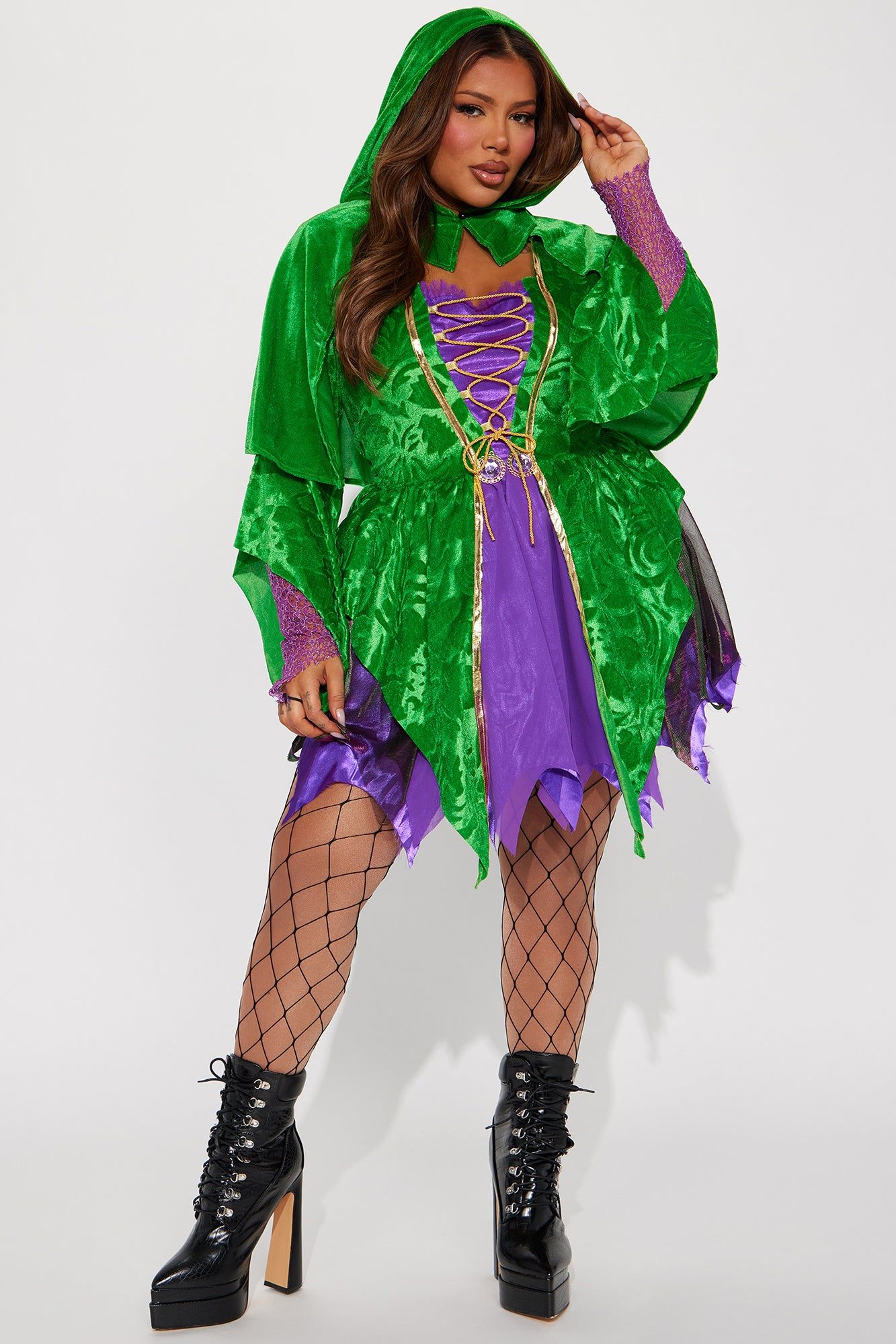 Saucy Witch 2 Piece Costume Set - Purple/Green sold by Fashion Nova product image thumbnail 5