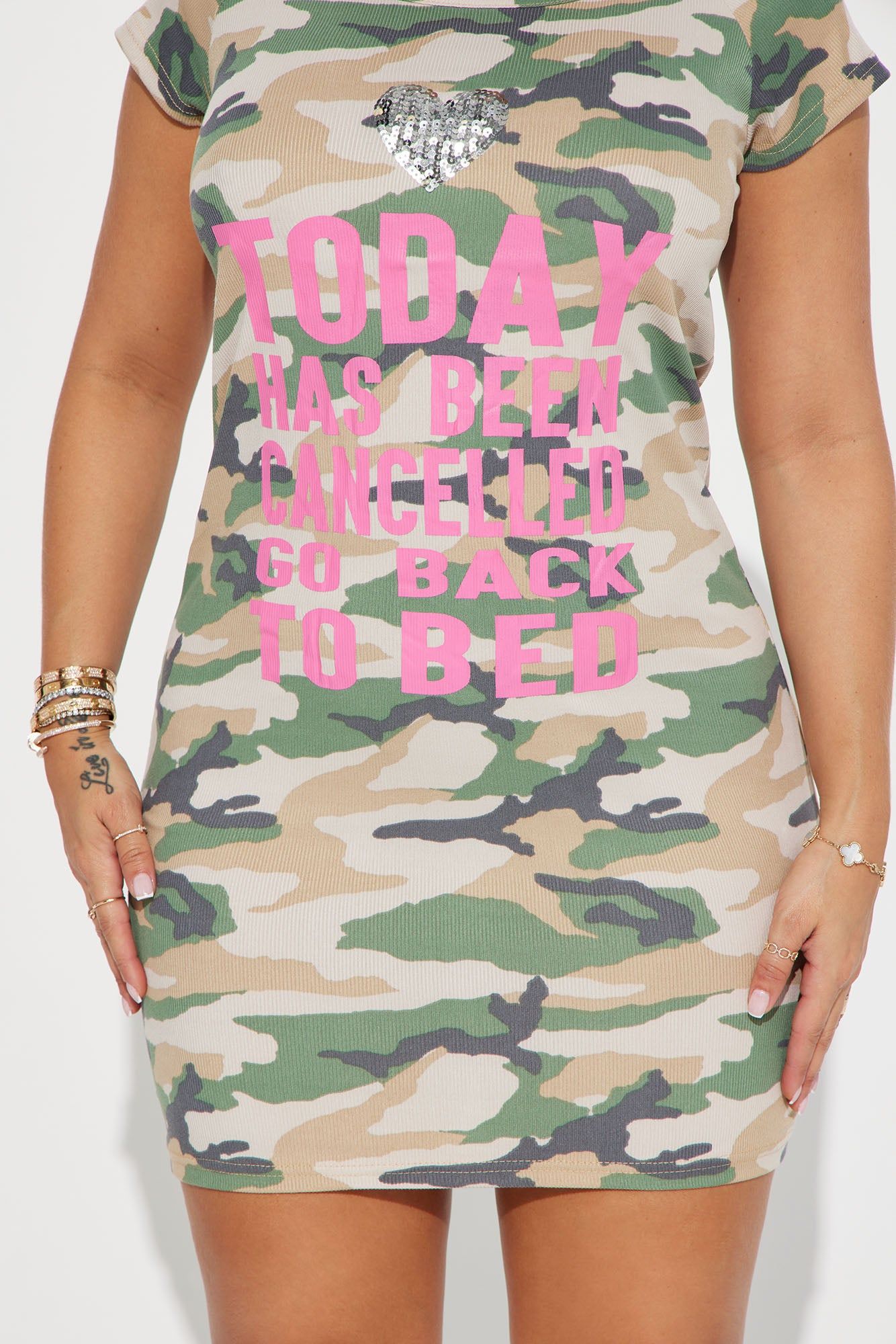 Going Back To Bed PJ Sleep Shirt - Green sold by Fashion Nova product image thumbnail 3