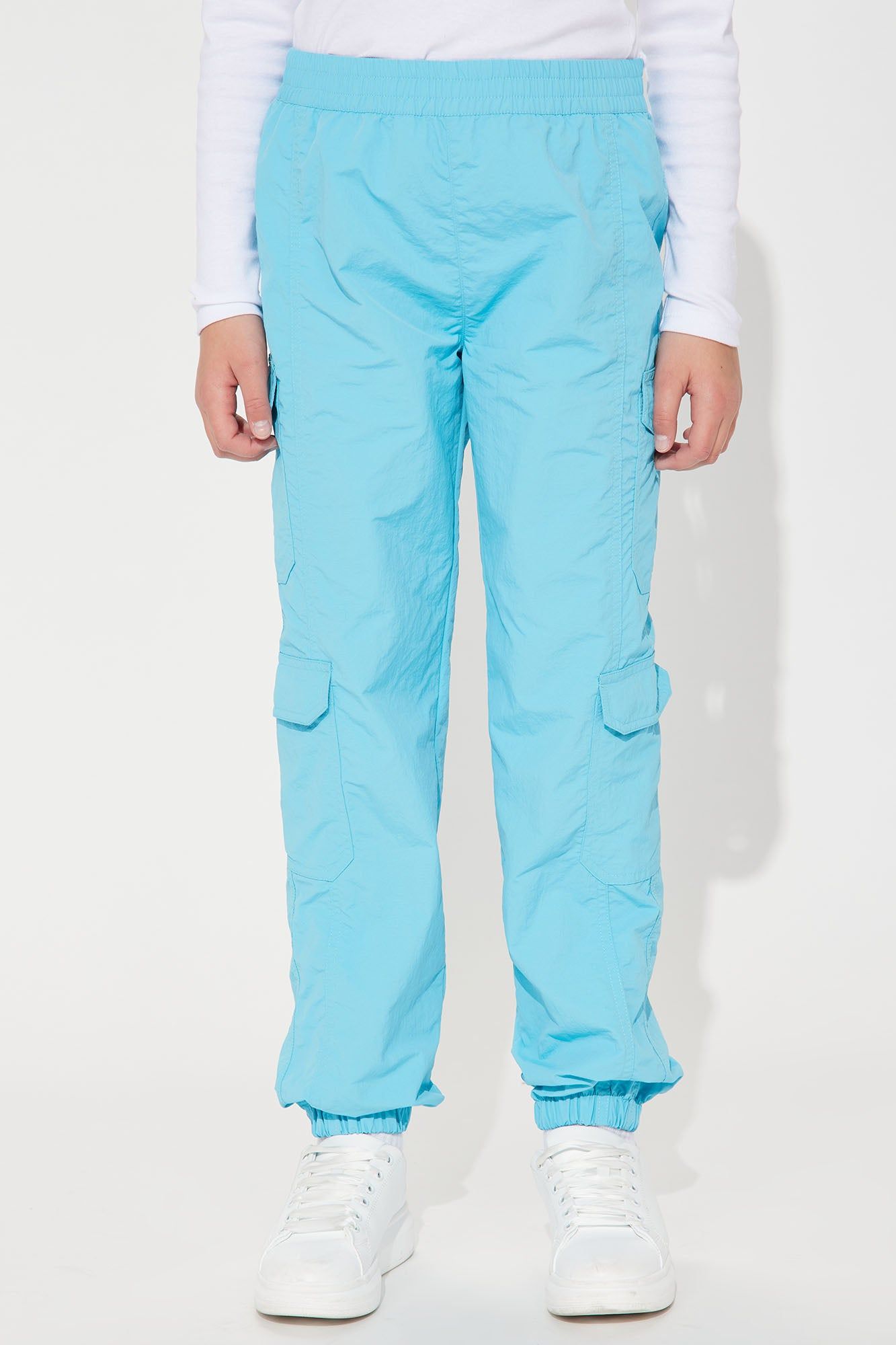 Mini Pocket The Money Nylon Parachute Cargo Pants - Blue sold by Fashion Nova product image thumbnail 2