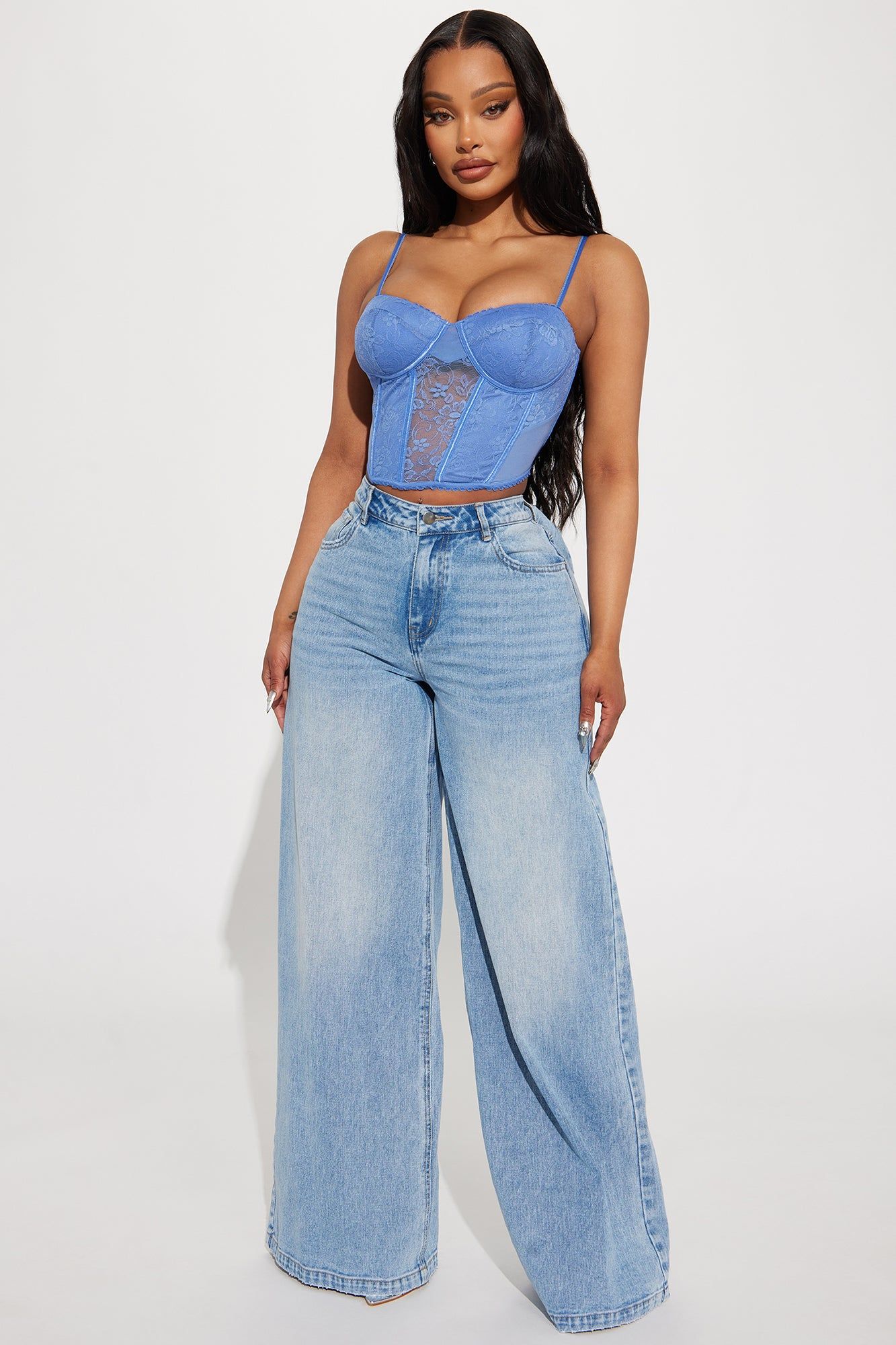 Sasha Lace Corset Top - Blue sold by Fashion Nova product image thumbnail 2