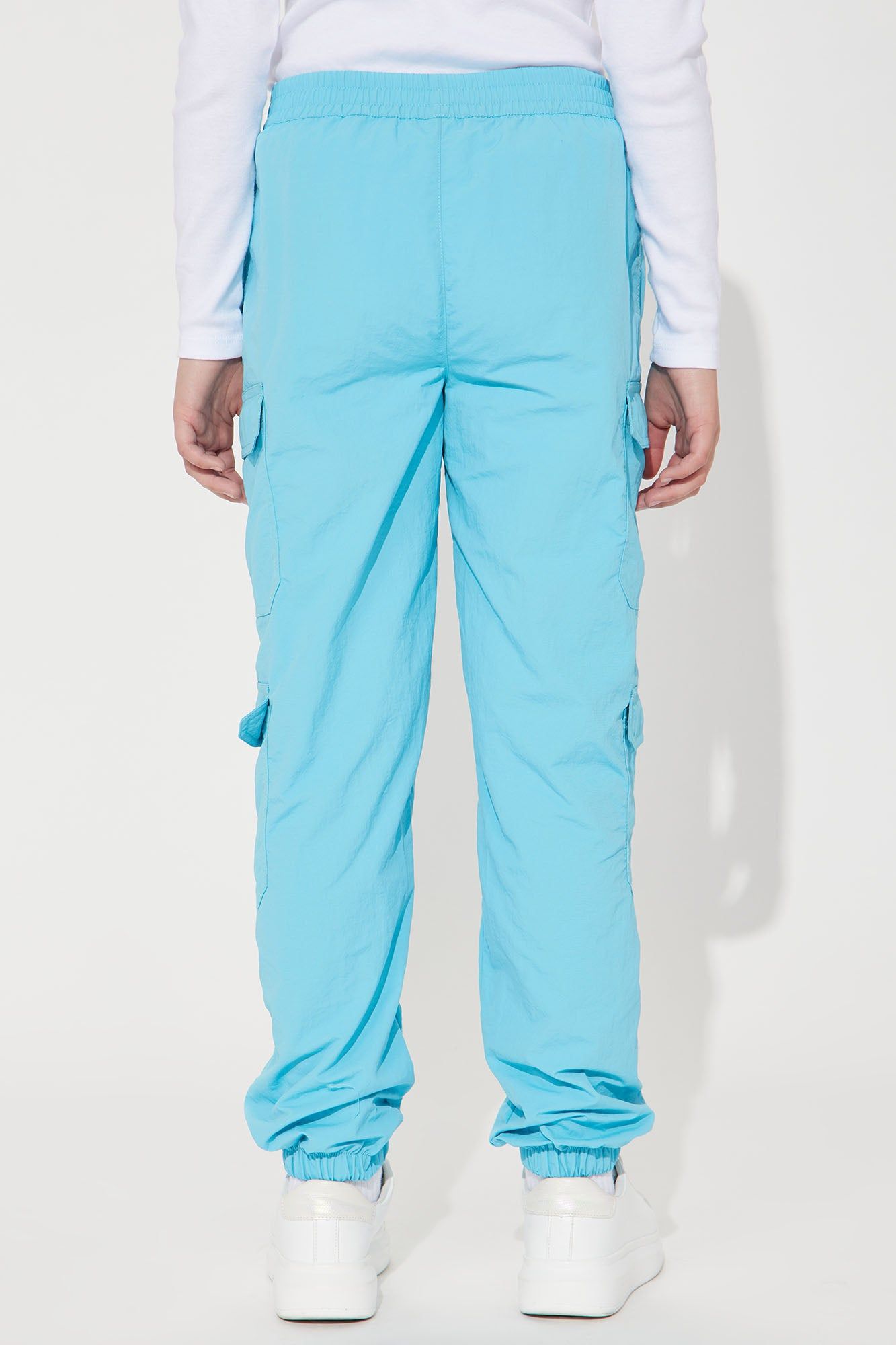 Mini Pocket The Money Nylon Parachute Cargo Pants - Blue sold by Fashion Nova product image thumbnail 3