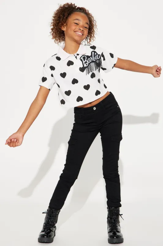 Mini Sateen Cargo Pocket Skinny Jeans - Black sold by Fashion Nova