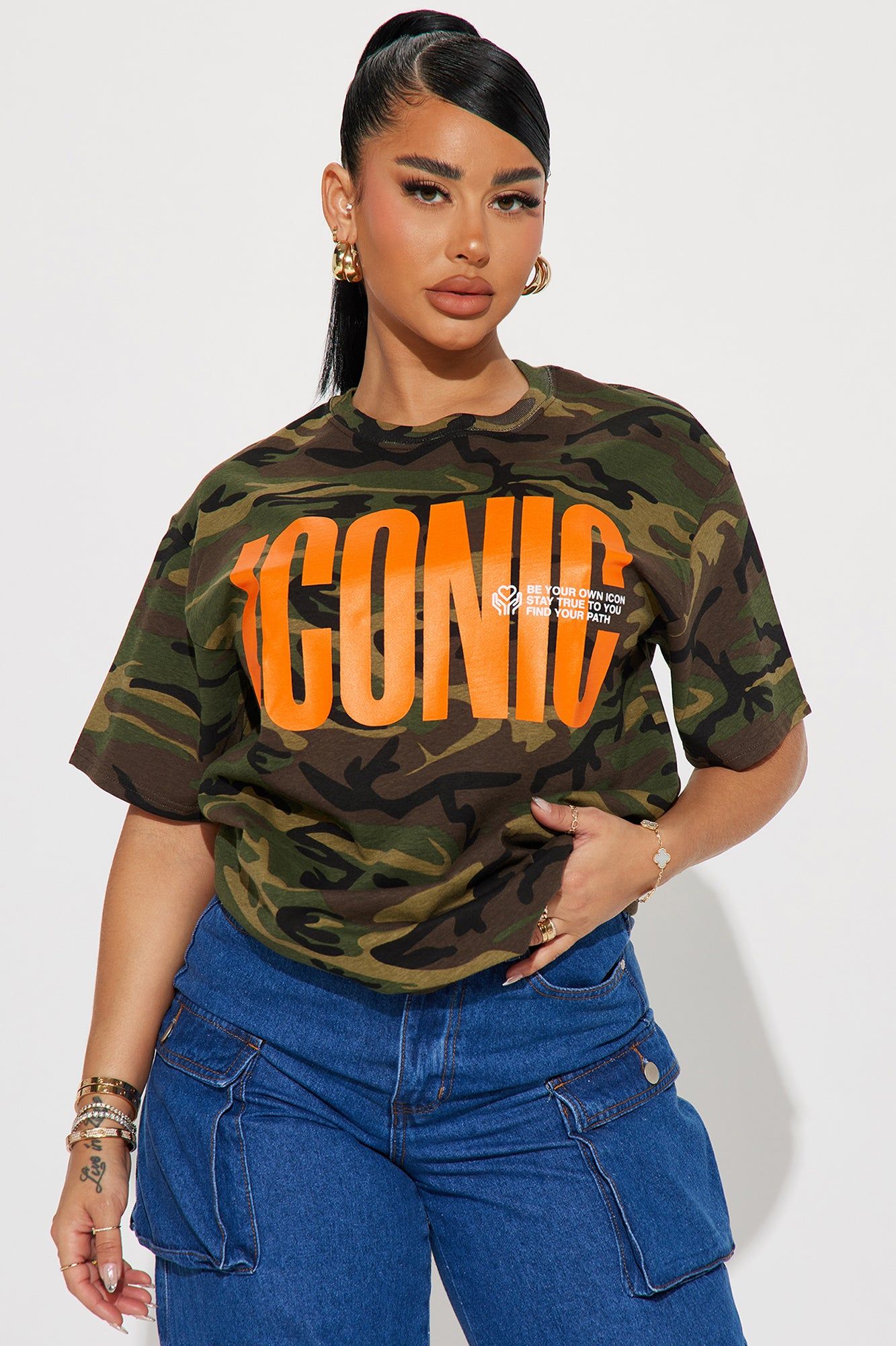 Iconic Camo Tshirt - Camouflage sold by Fashion Nova