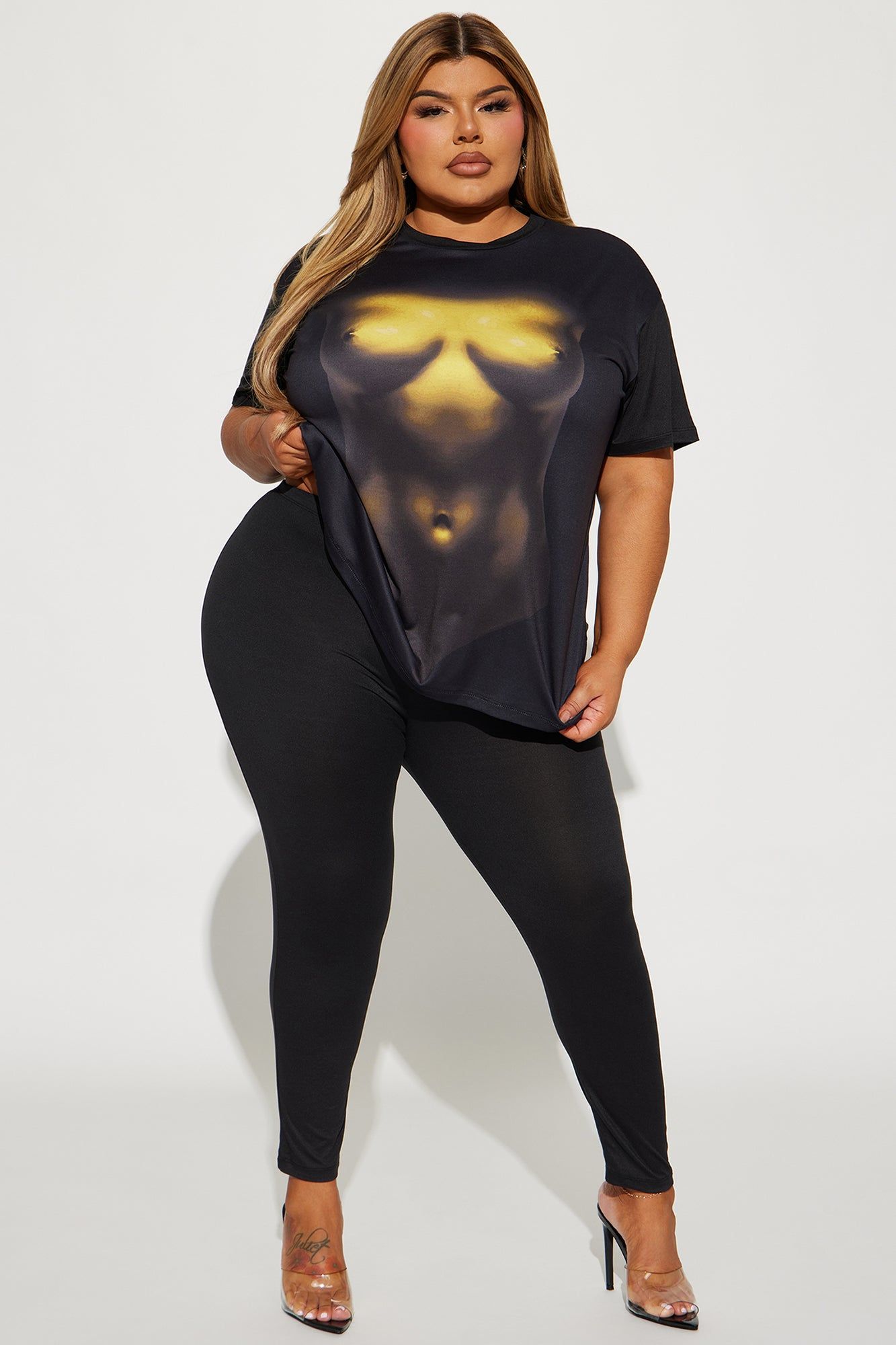 Body Language Legging Set - Black/combo sold by Fashion Nova product image thumbnail 4