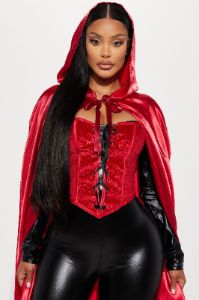 Sultry Little Red 2 Piece Costume Set - Black/Red sold by Fashion Nova
