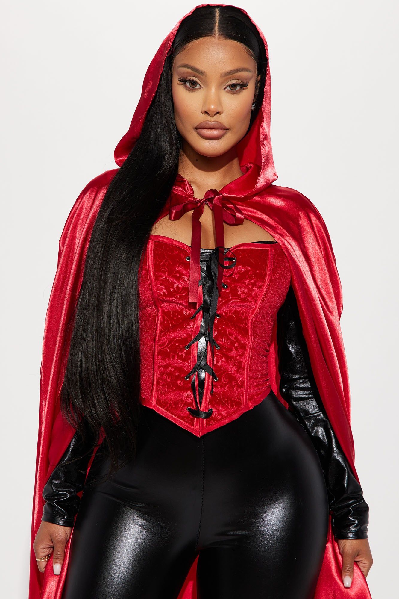 Sultry Little Red 2 Piece Costume Set - Black/Red sold by Fashion Nova product image thumbnail 2