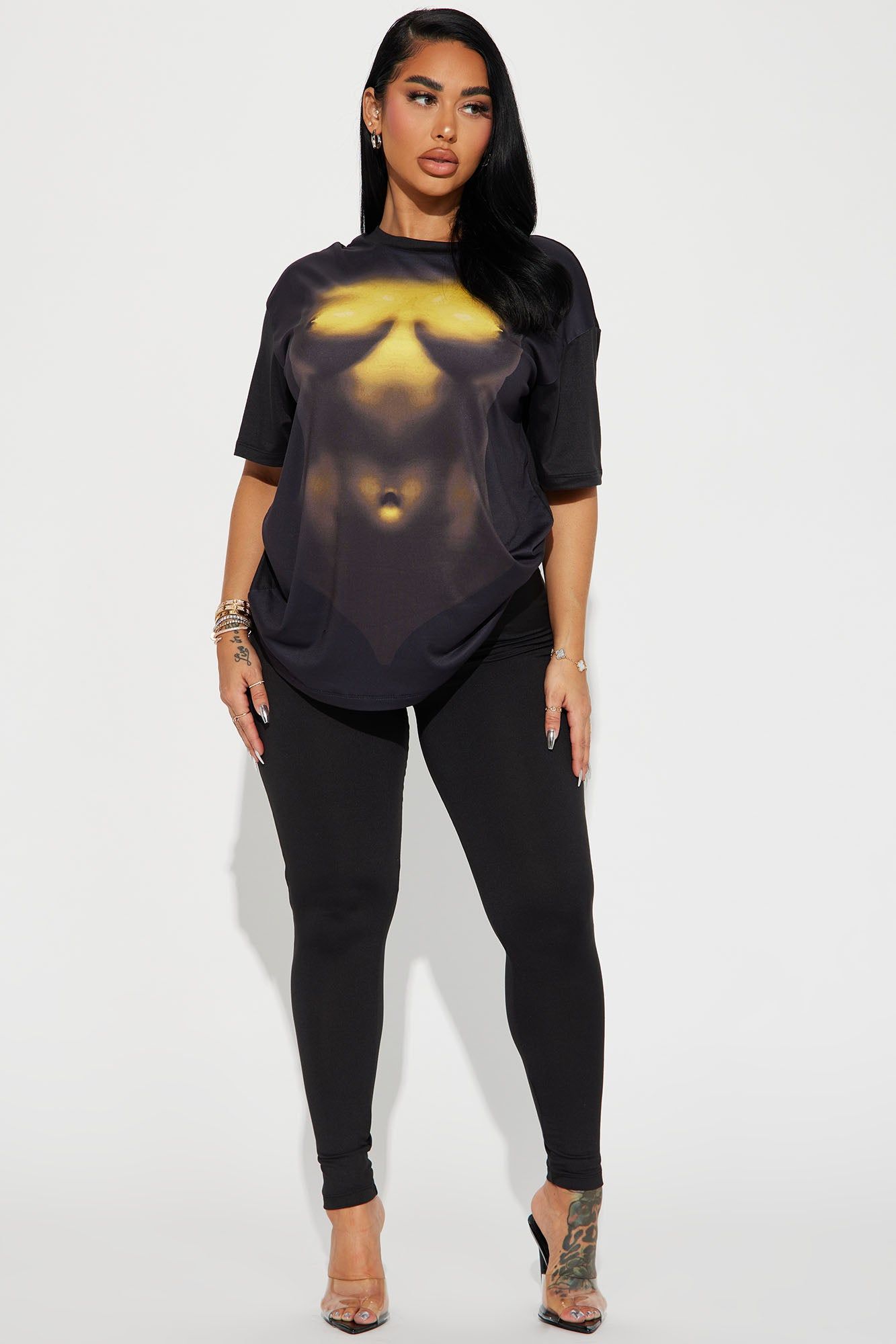 Body Language Legging Set - Black/combo sold by Fashion Nova