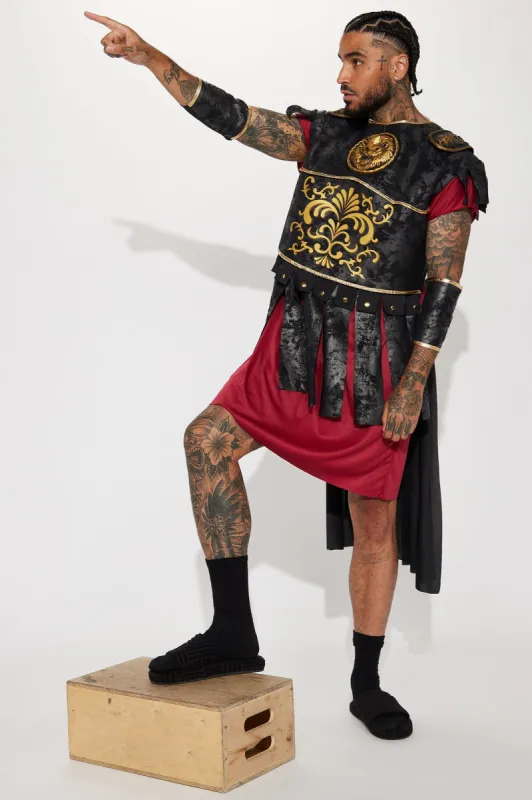 Roman Warrior 4 Piece Costume Set - Black/combo sold by Fashion Nova