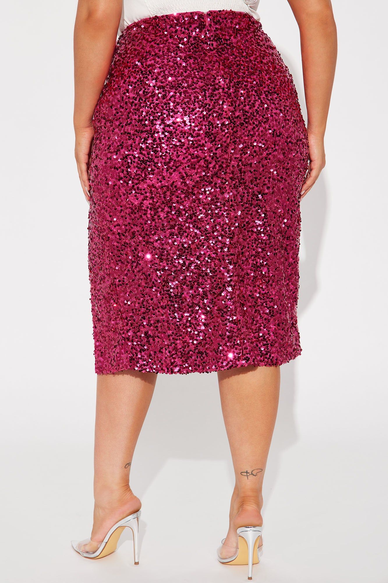Cosmo Night Sequin Midi Skirt - Magenta sold by Fashion Nova product image thumbnail 6