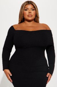 Arya Sweater Maxi Dress - Black sold by Fashion Nova