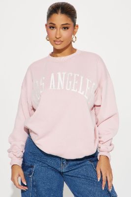 Los Angeles Embroidered Sweatshirt - Pink sold by Fashion Nova
