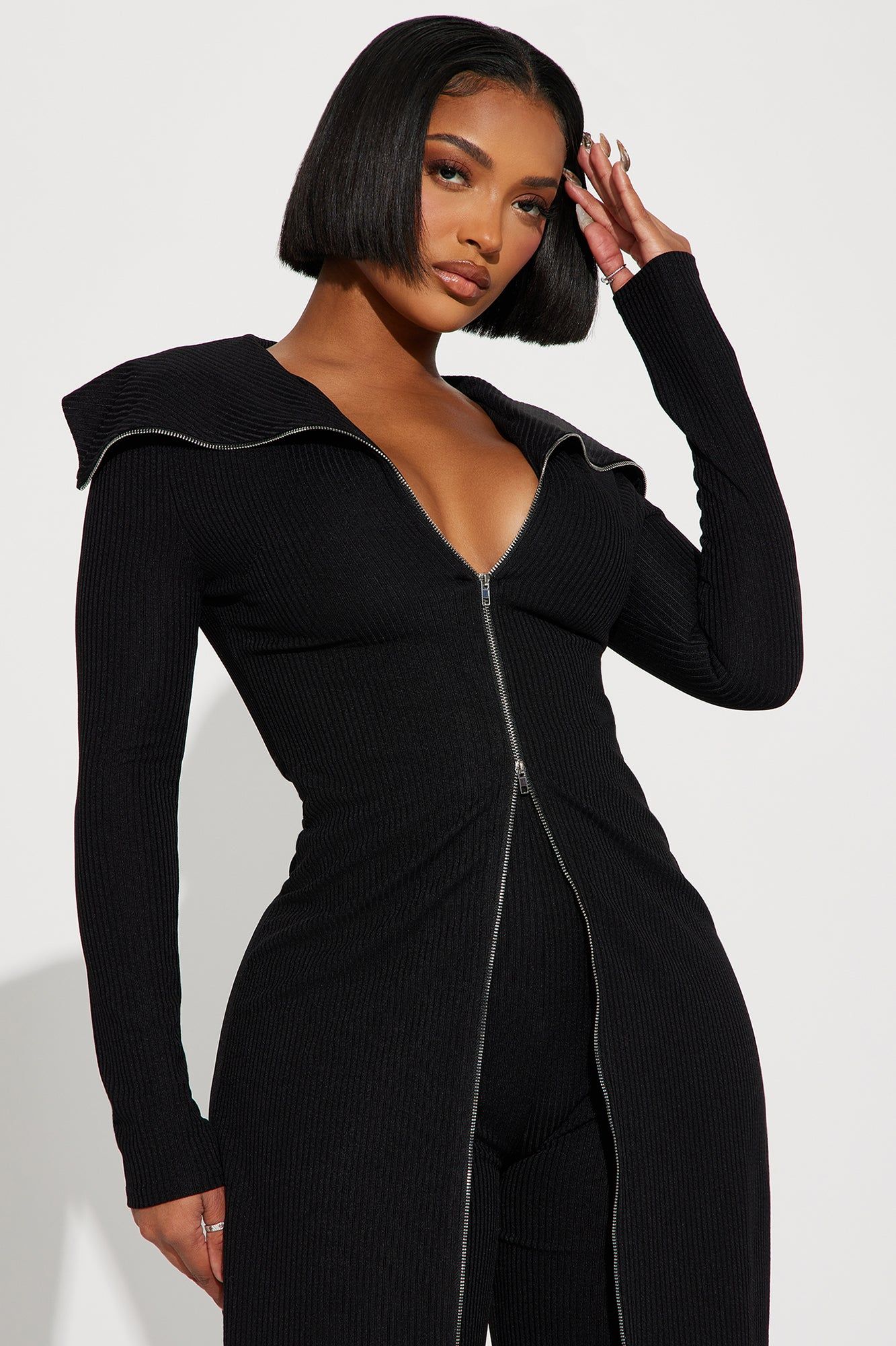 Sort Through It Ribbed Jumpsuit - Black sold by Fashion Nova product image thumbnail 2