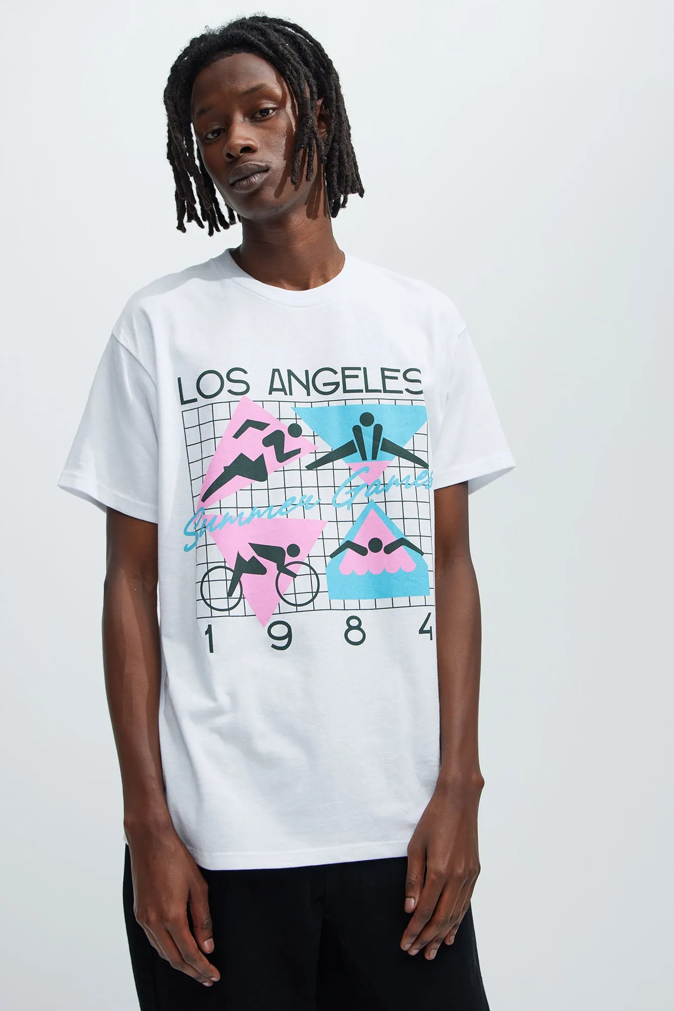 LA Summer 1984 Short Sleeve Tee - White sold by Fashion Nova