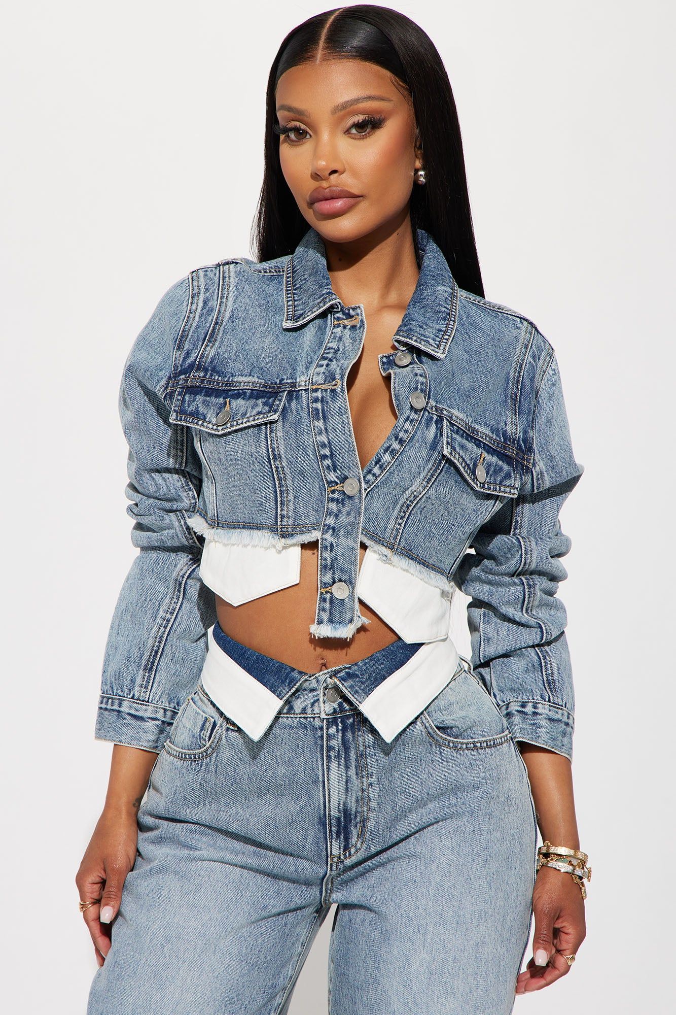 Nori Denim Washed Pant Set - Medium Wash sold by Fashion Nova product image thumbnail 2