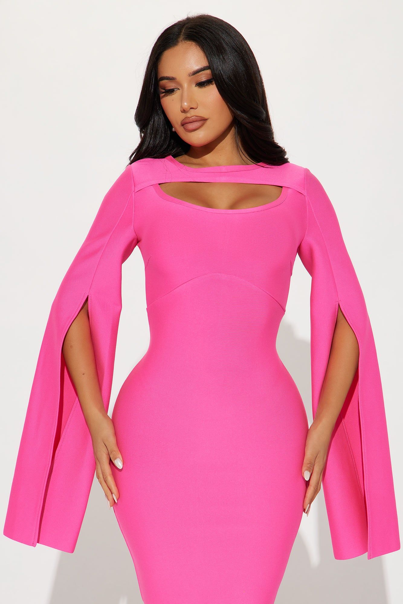 Hong Kong Bandage Midi Dress - Pink sold by Fashion Nova product image thumbnail 2