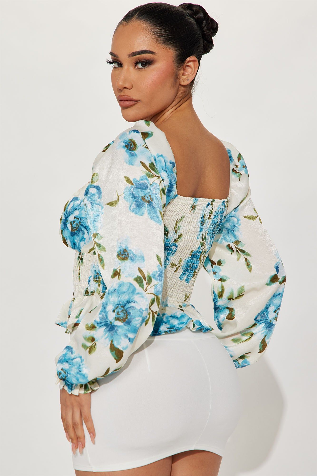 Janissa Floral Top - Ivory/combo sold by Fashion Nova product image thumbnail 3