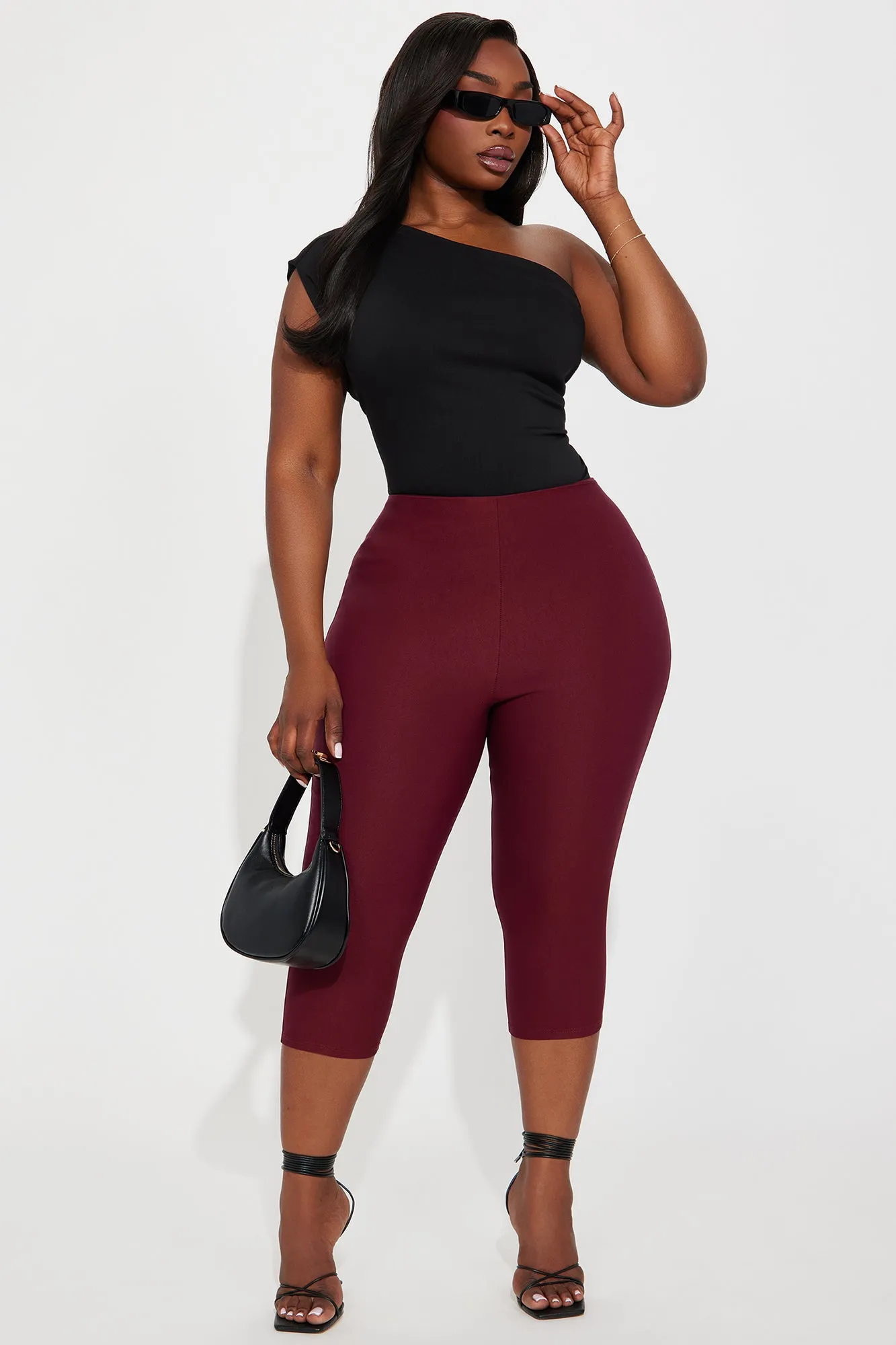 Just A Girl Capri Pant - Burgundy sold by Fashion Nova product image thumbnail 4