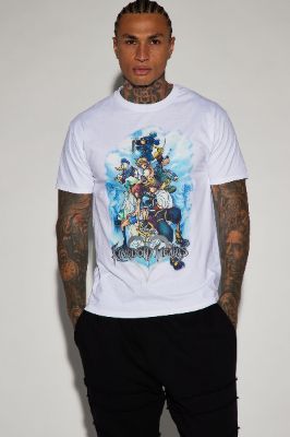 Kingdom Hearts Poster 2 Graphic Short Sleeve Tee - White sold by Fashion Nova