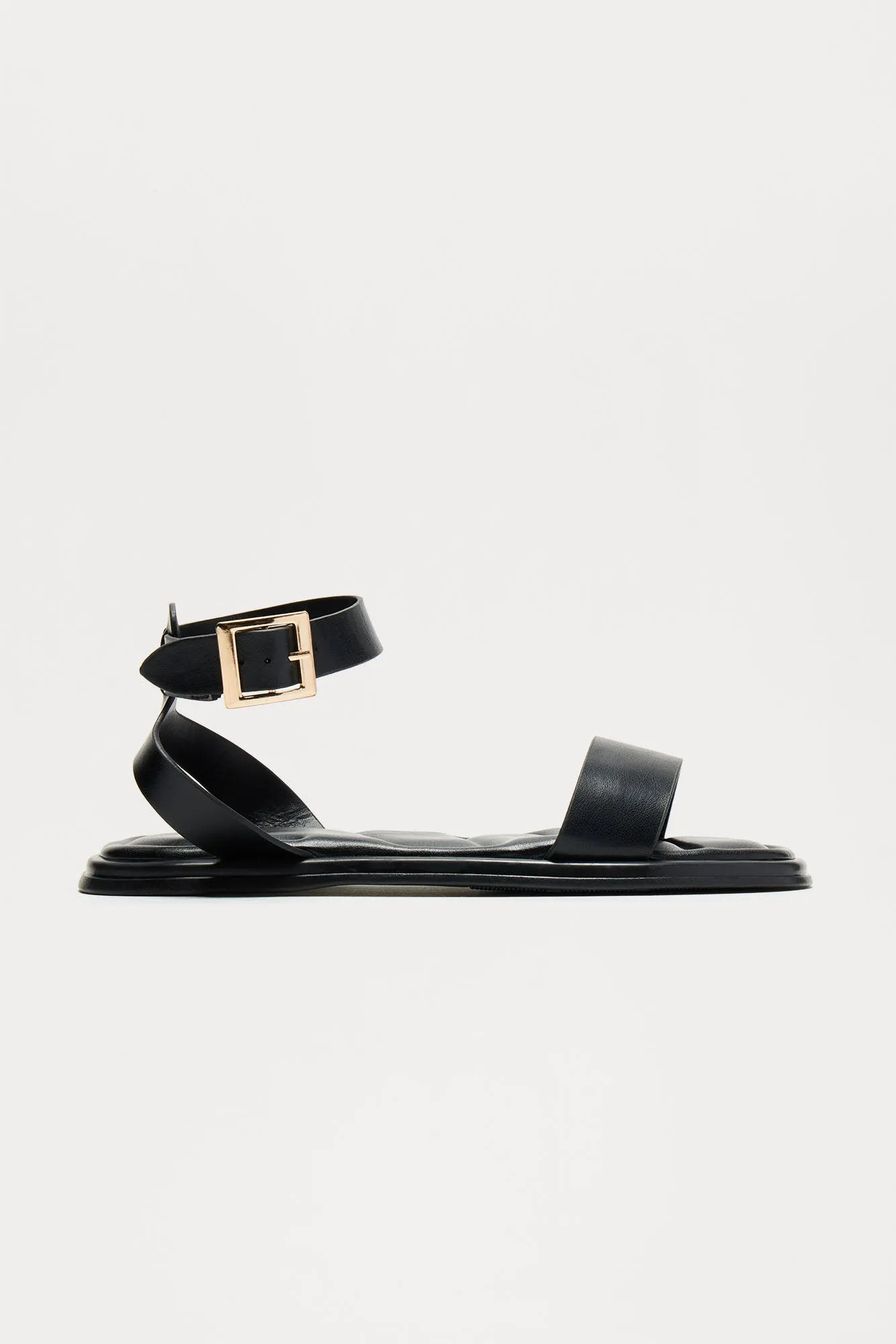 Alaya Flat Sandals - Black sold by Fashion Nova