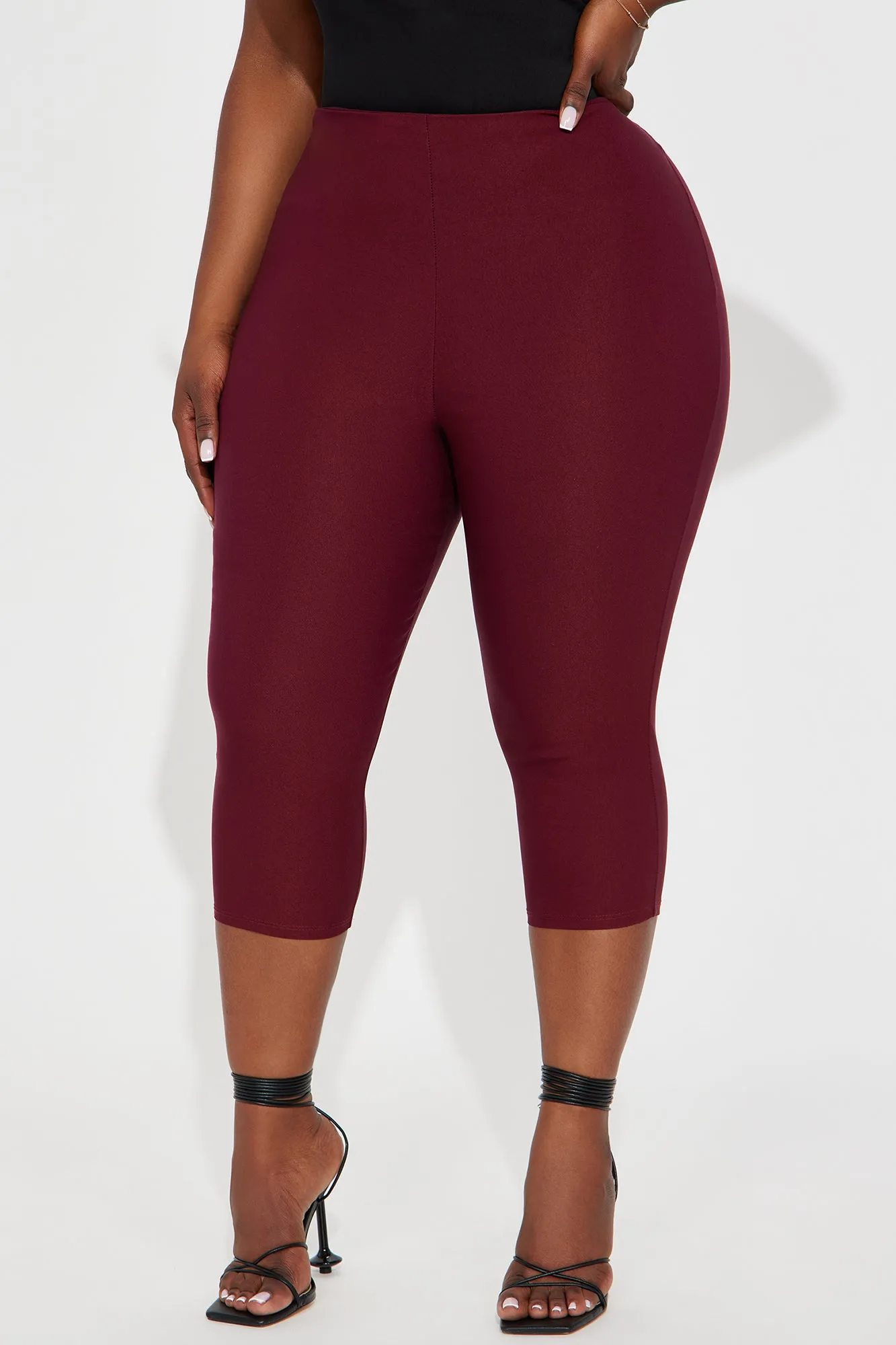 Just A Girl Capri Pant - Burgundy sold by Fashion Nova product image thumbnail 5
