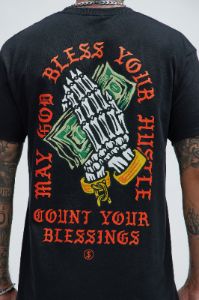 May You Count Your Blessings Short Sleeve Tee - Black sold by Fashion Nova