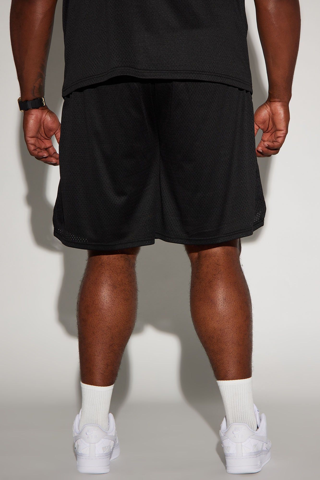 Lakers Behind The Back Mesh Shorts - Black/Yellow sold by Fashion Nova product image thumbnail 8