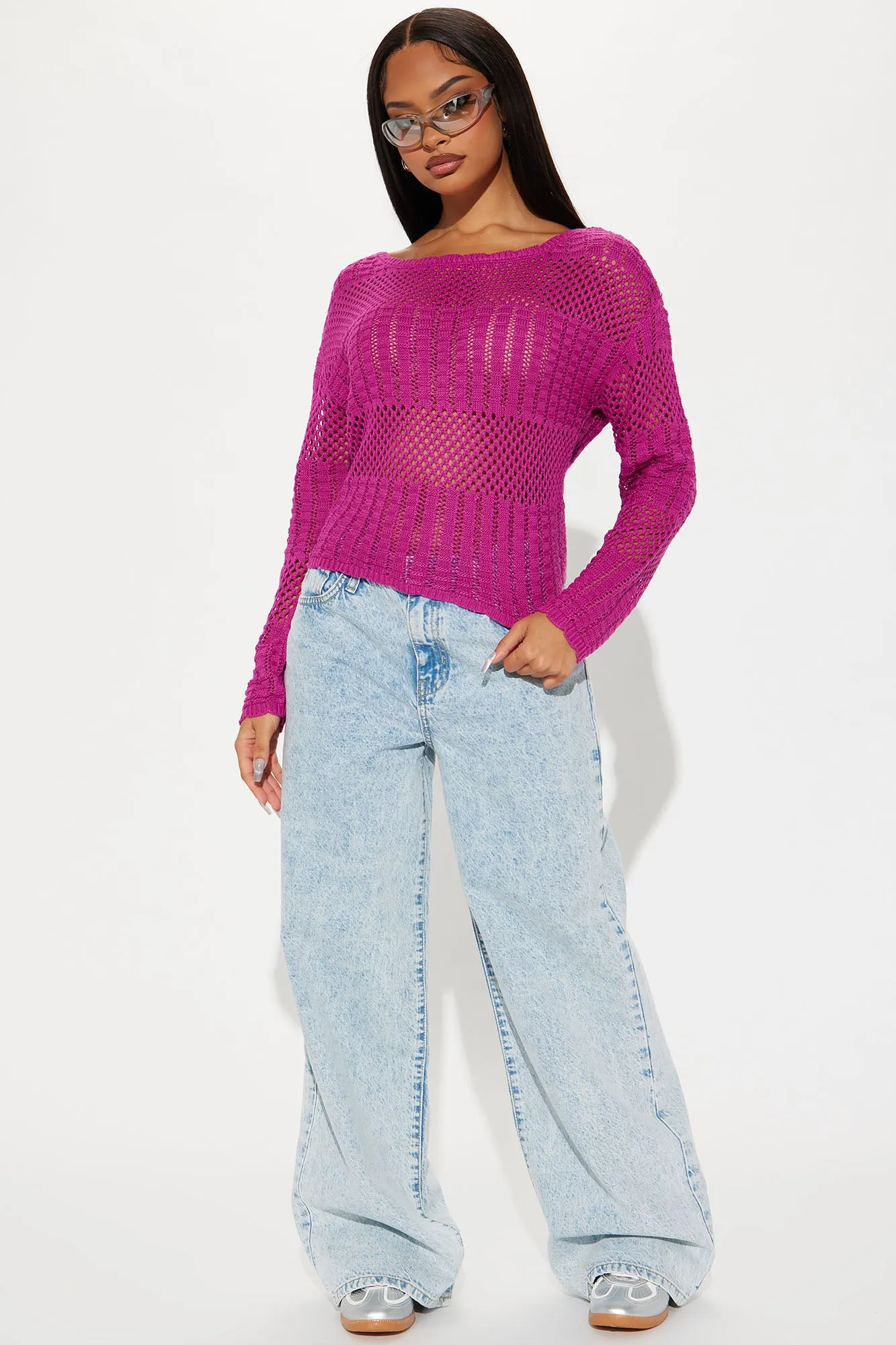 Suzie Pointelle Sweater - Pink sold by Fashion Nova product image thumbnail 2