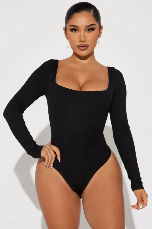 Irina Double Lined Bodysuit - Black sold by Fashion Nova