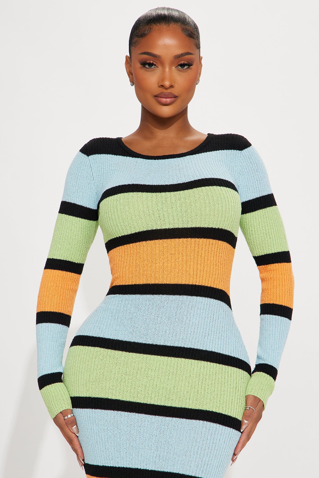 Chelsea Sweater Maxi Dress - Blue/combo sold by Fashion Nova product image thumbnail 2