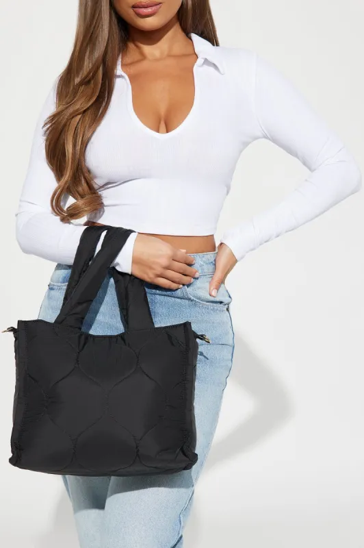 Essential Tote Bag - Black sold by Fashion Nova