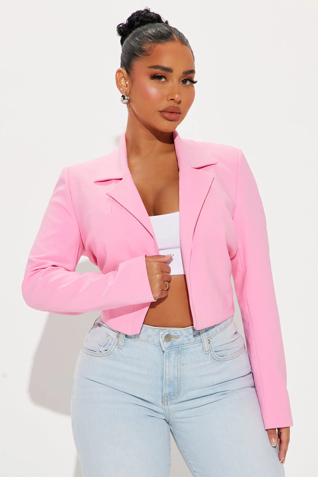 Don't Take It Personal Blazer - Pink sold by Fashion Nova
