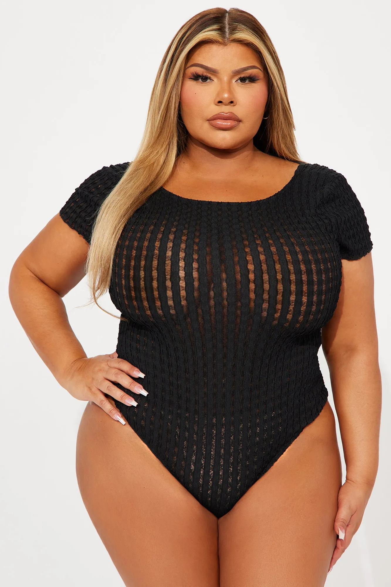 Claire Textured Bodysuit - Black sold by Fashion Nova product image thumbnail 5