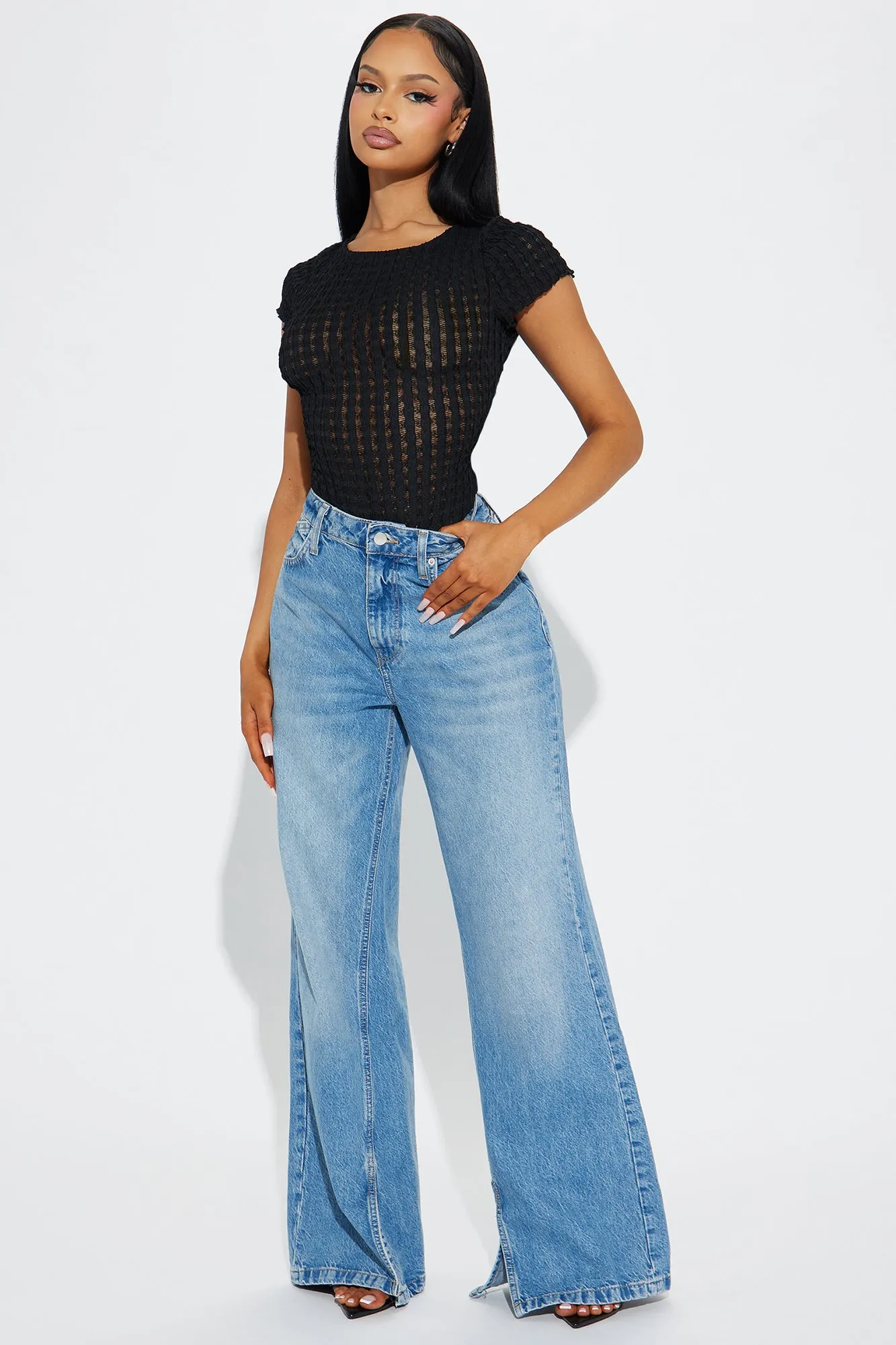 Claire Textured Bodysuit - Black sold by Fashion Nova product image thumbnail 3