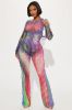Run It Back Mesh Jumpsuit  - Multi Color sold by Fashion Nova