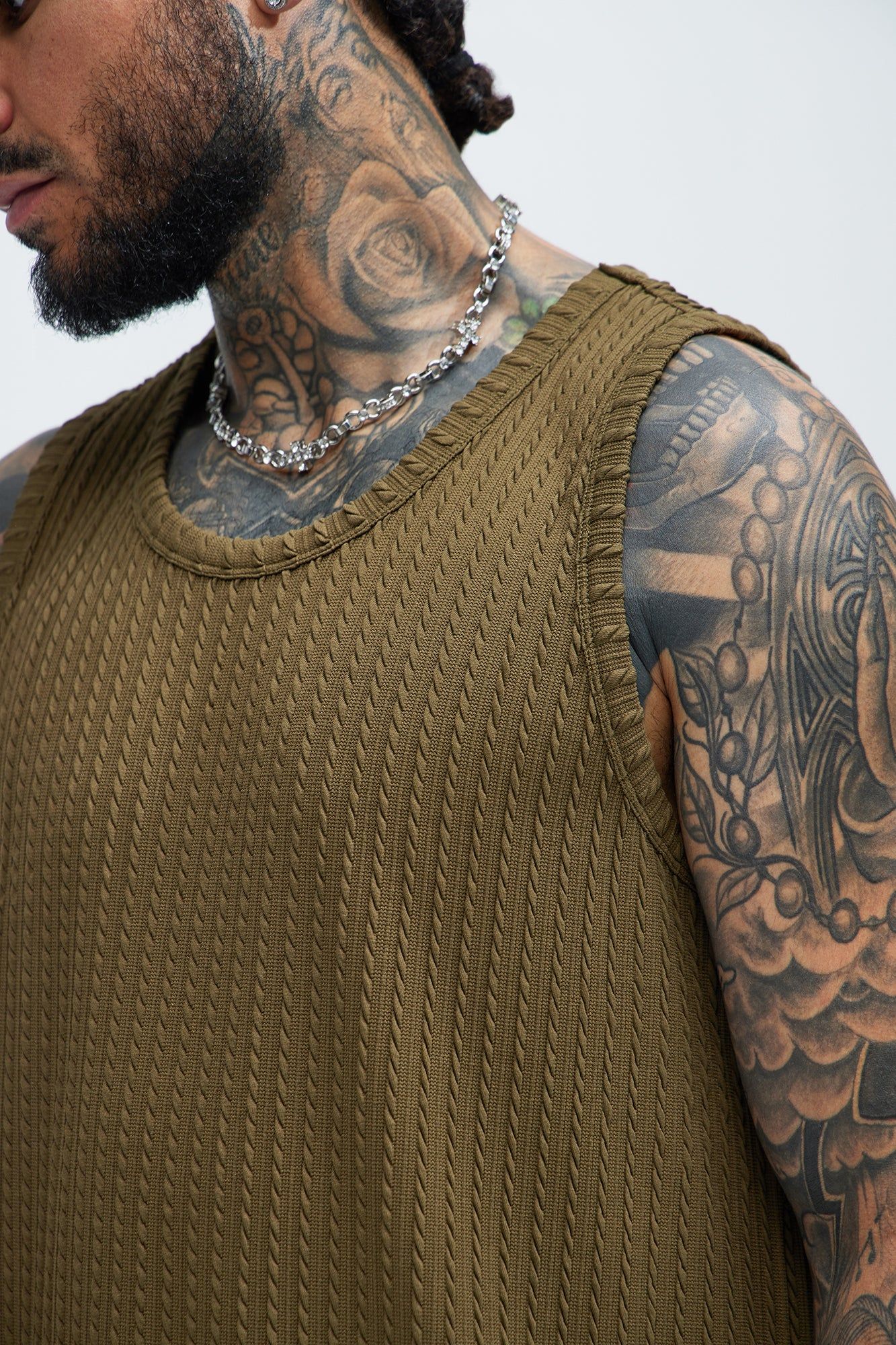 Rope Textured Tank - Olive sold by Fashion Nova product image thumbnail 3