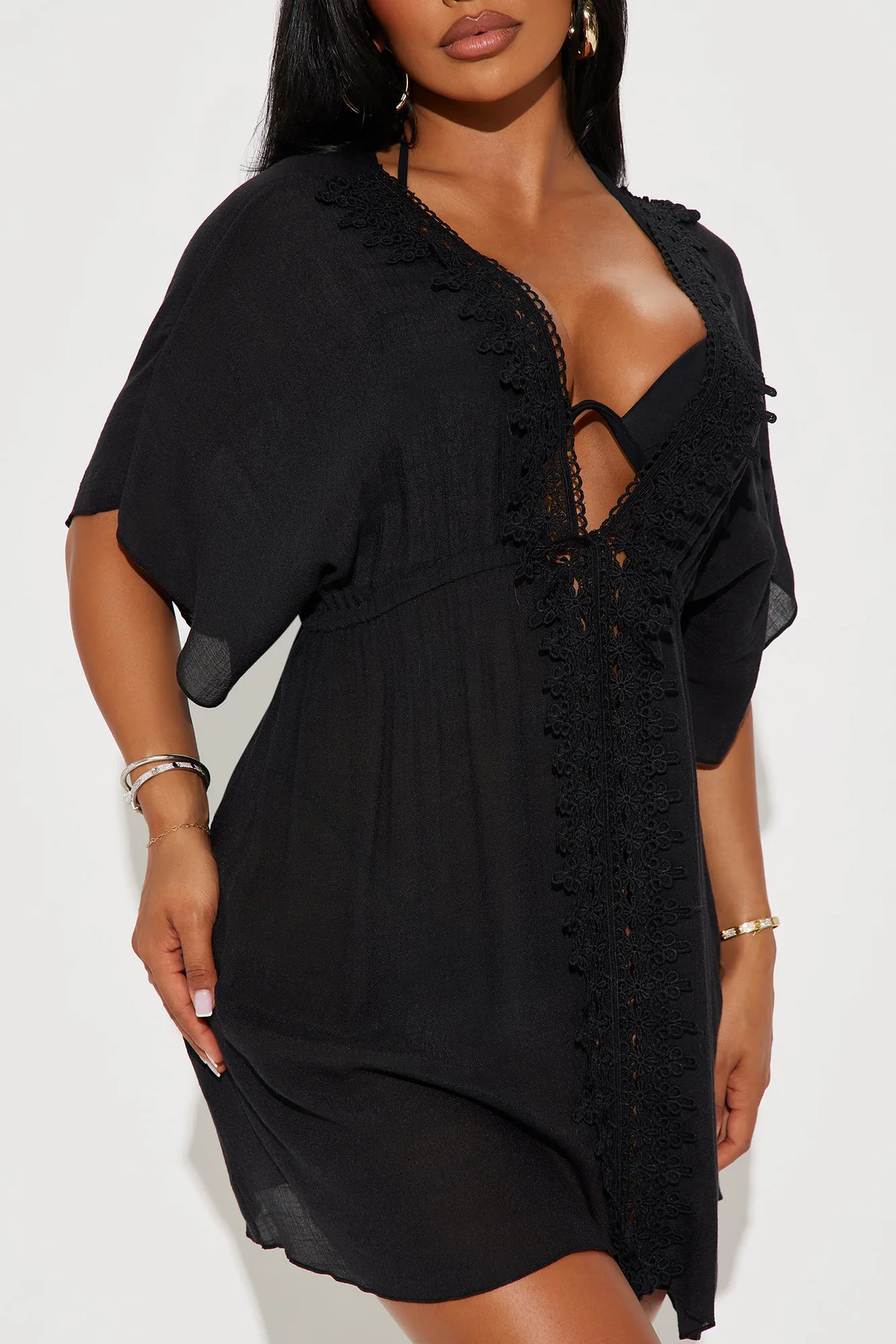 Terese Crochet Cover Up Dress - Black sold by Fashion Nova product image thumbnail 2