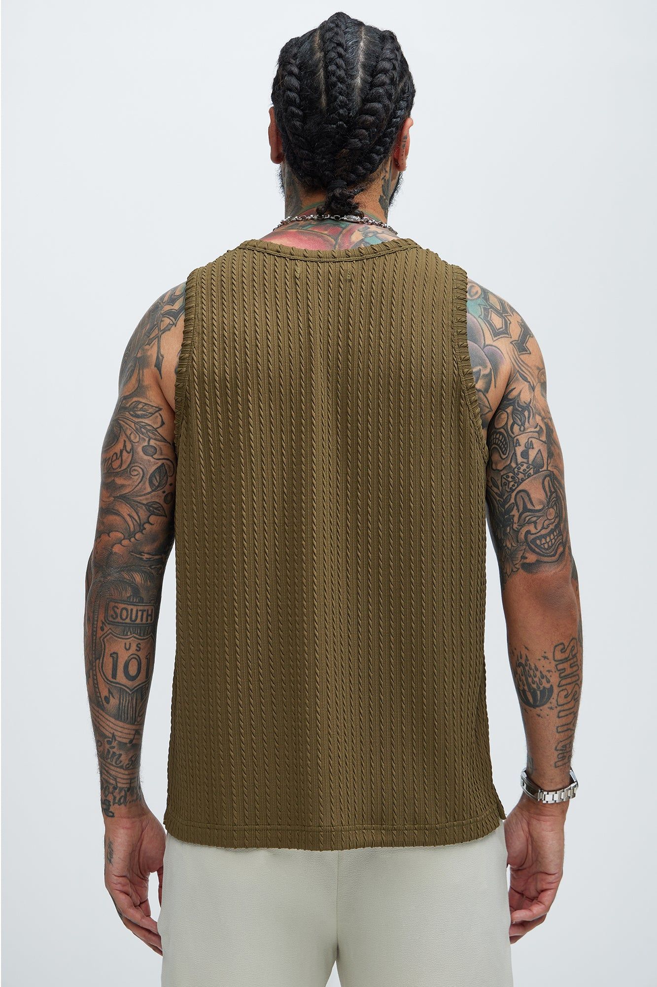 Rope Textured Tank - Olive sold by Fashion Nova product image thumbnail 4
