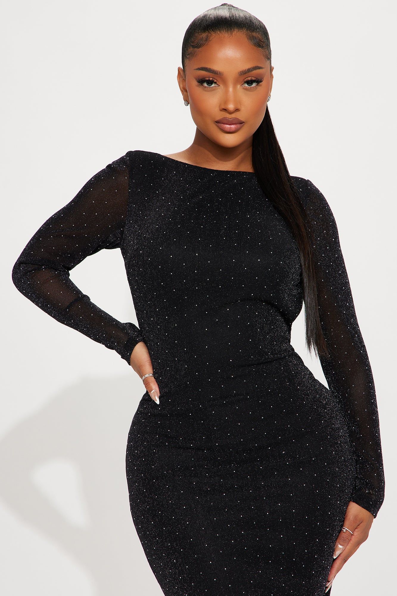 Kiera Rhinestone Maxi Dress - Black sold by Fashion Nova product image thumbnail 2