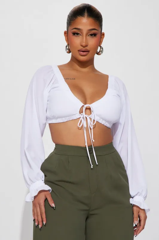 Addison Blouse Top - White sold by Fashion Nova