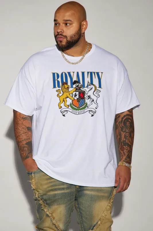 Stay Royal Short Sleeve Tee - White made by Fashion Nova
