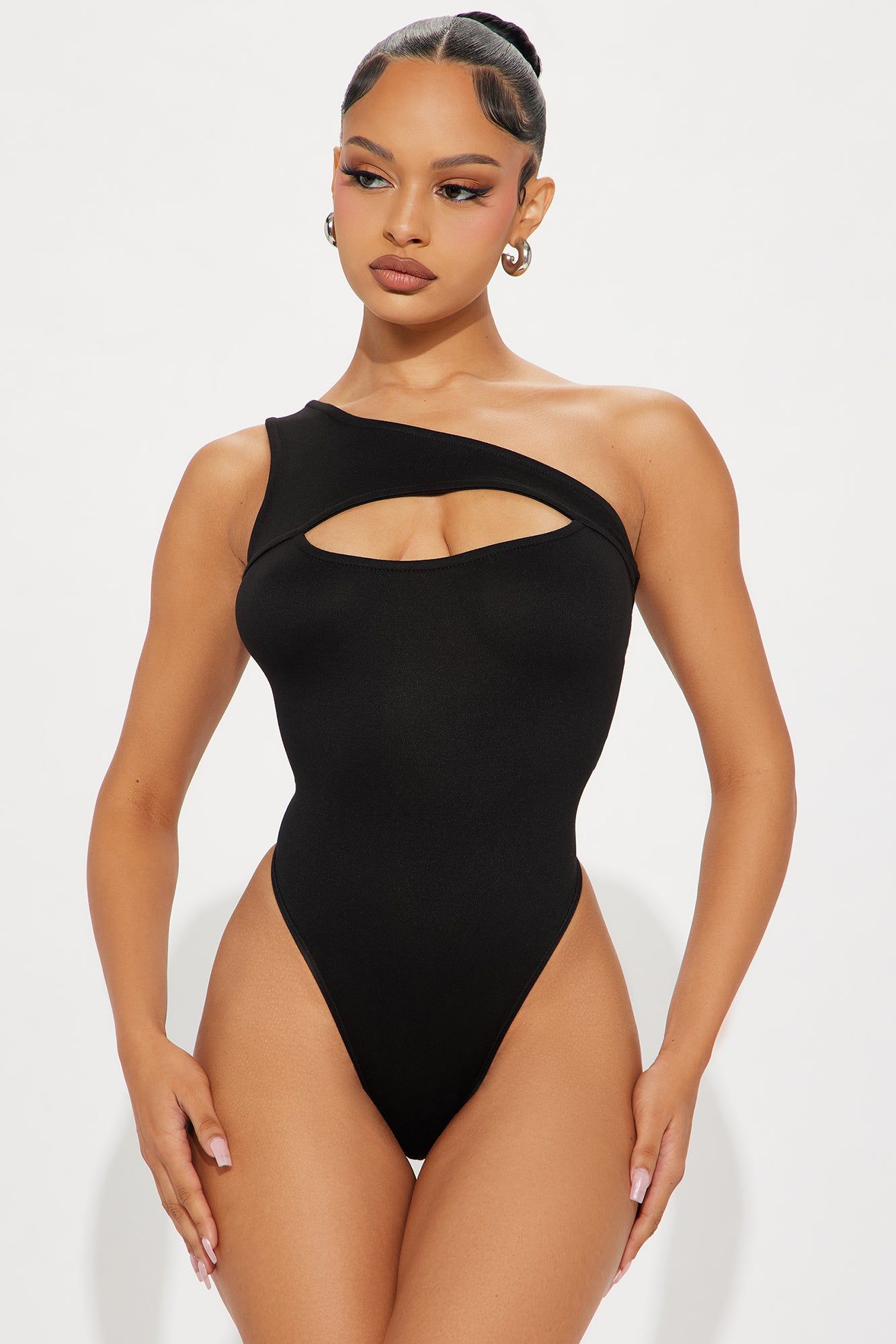 Kamaria Cut Out Bodysuit - Black sold by Fashion Nova
