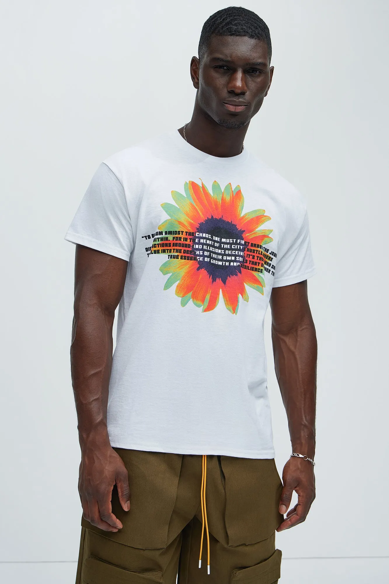 Flower Guy Short Sleeve Tee - White sold by Fashion Nova product image thumbnail 2