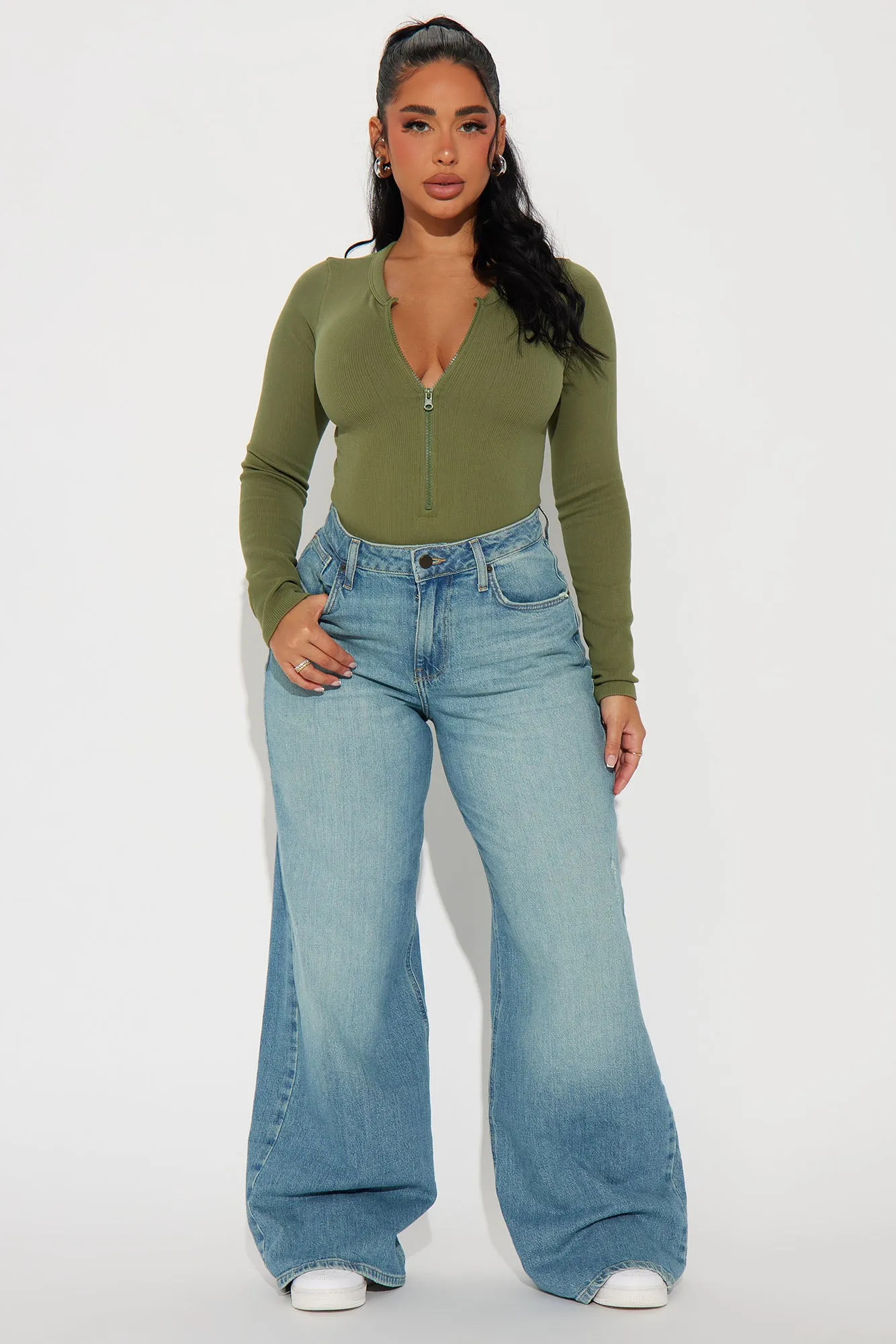 Serena Seamless Bodysuit - Olive sold by Fashion Nova product image thumbnail 2