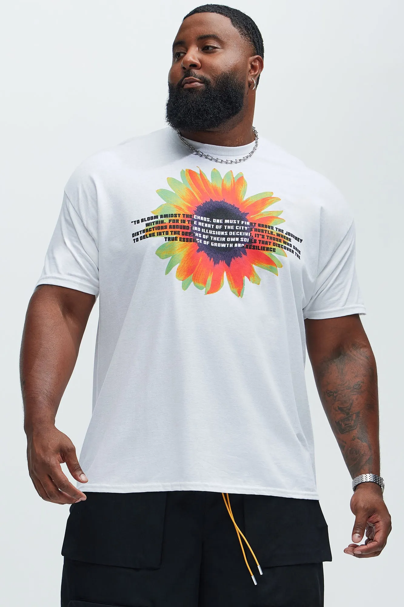 Flower Guy Short Sleeve Tee - White sold by Fashion Nova product image thumbnail 4