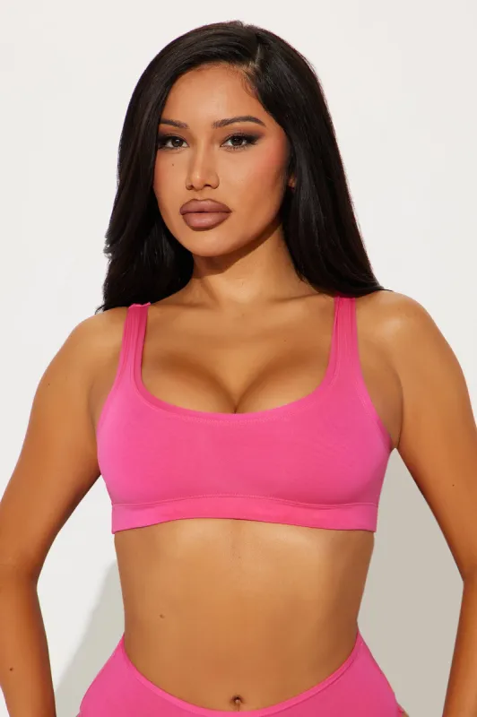 Light As A Feather Microfiber Tank Bralette - Hot Pink sold by Fashion Nova